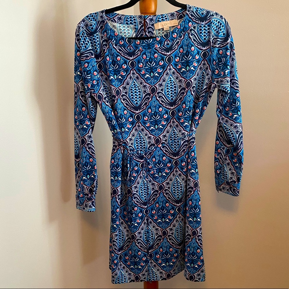 Blue print dress